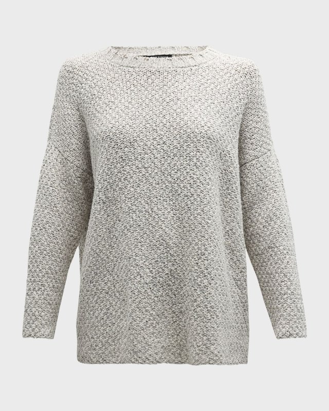 Crewneck Moss Stitch Organic Cotton Sweat